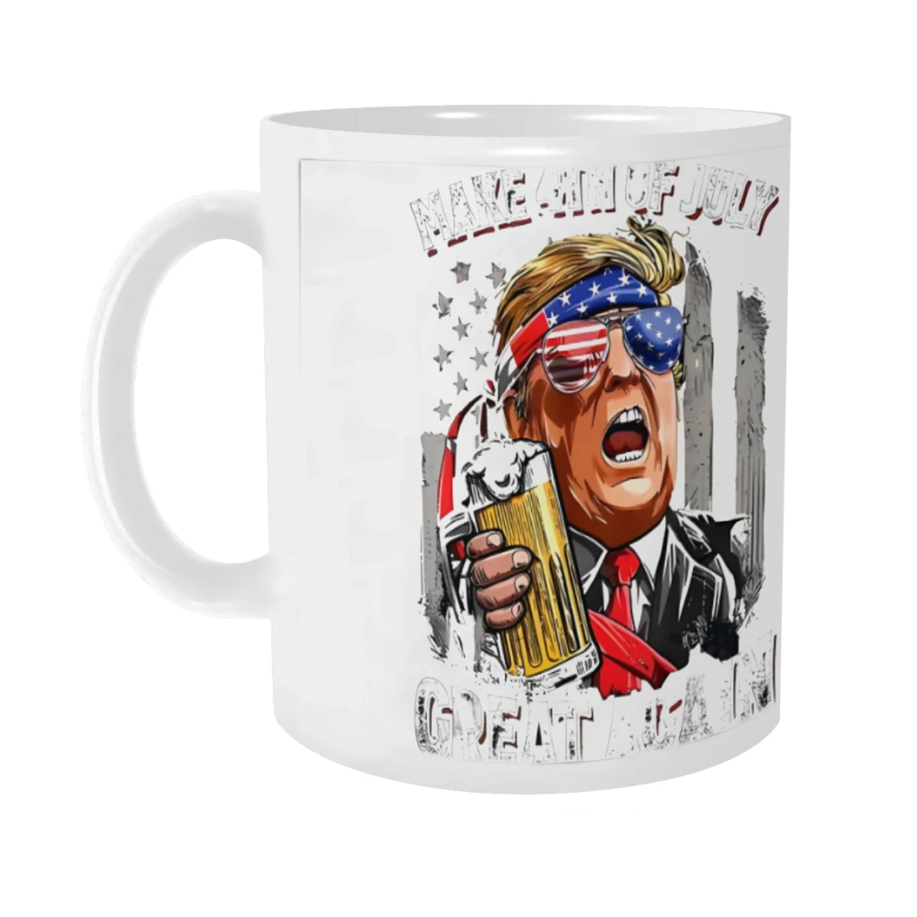 

4Th Of July American Flag Shirt Funny Gift Ceramics Coffee Mugs Tea Cup Milk Cups Gifts Drinkware Coffeeware