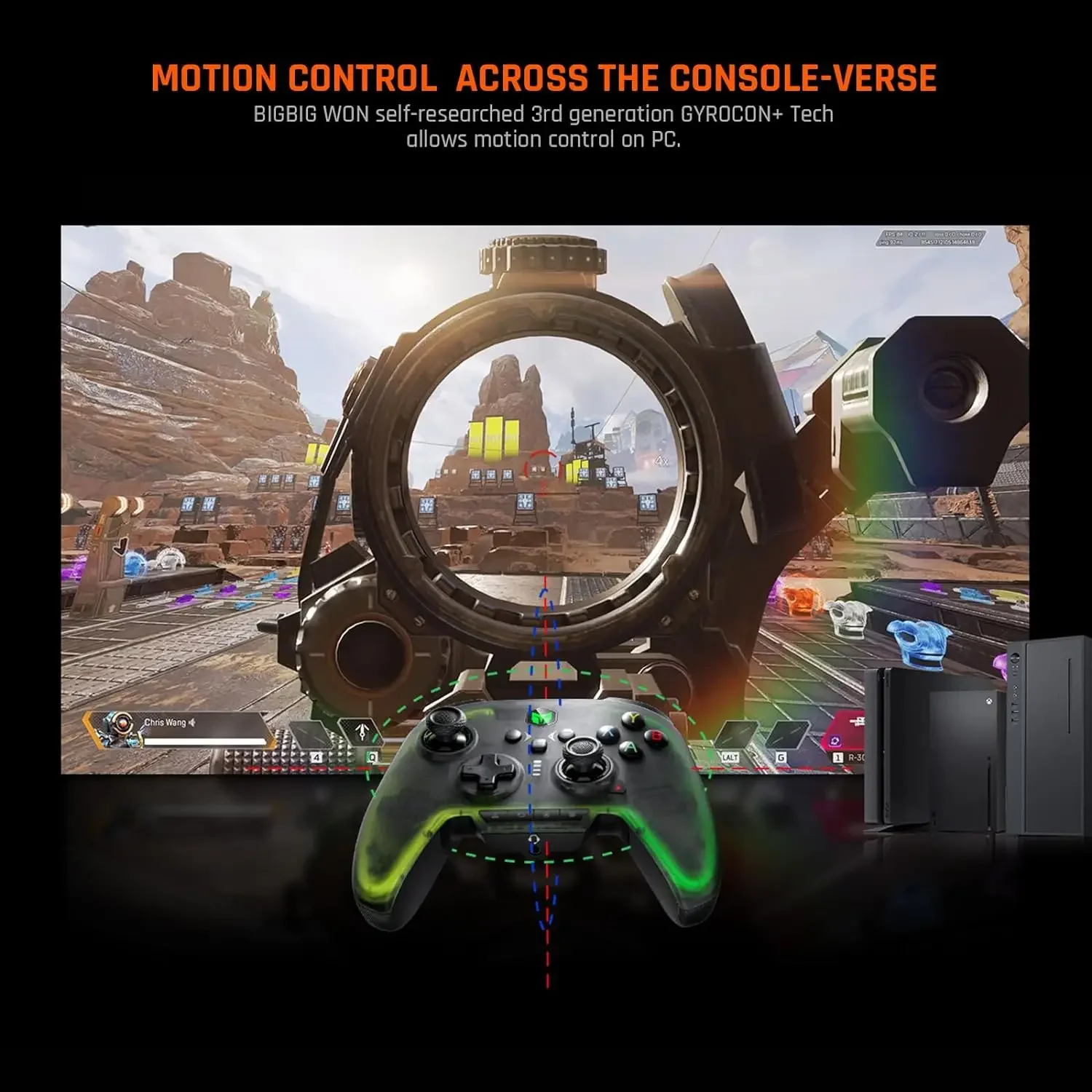 BIGBIG WON Rainbow 2 Pro Wireless Controller - Hall Effect Triggers, 2.4G/Bluetooth, Multi-Platform