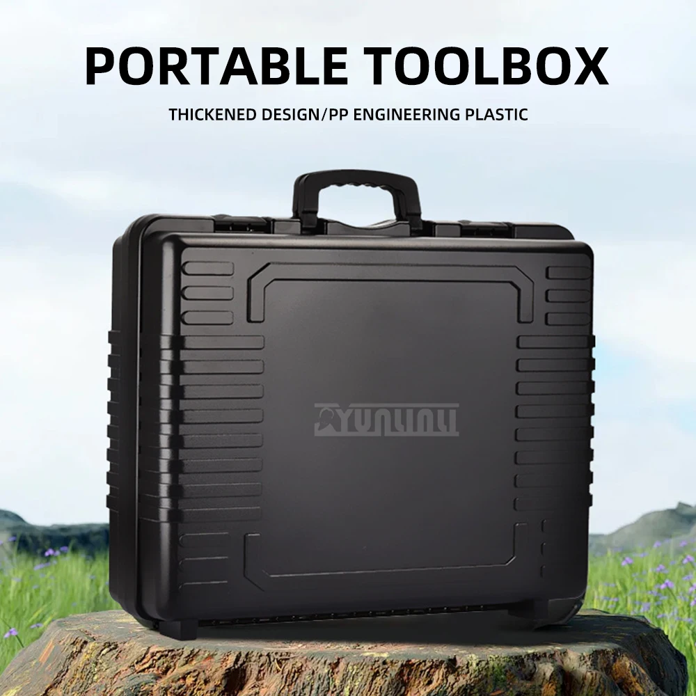 Portable Instrument Case, Multifunctional Industrial Equipment Toolbox, Plastic Carrying Case for Meters and Tools