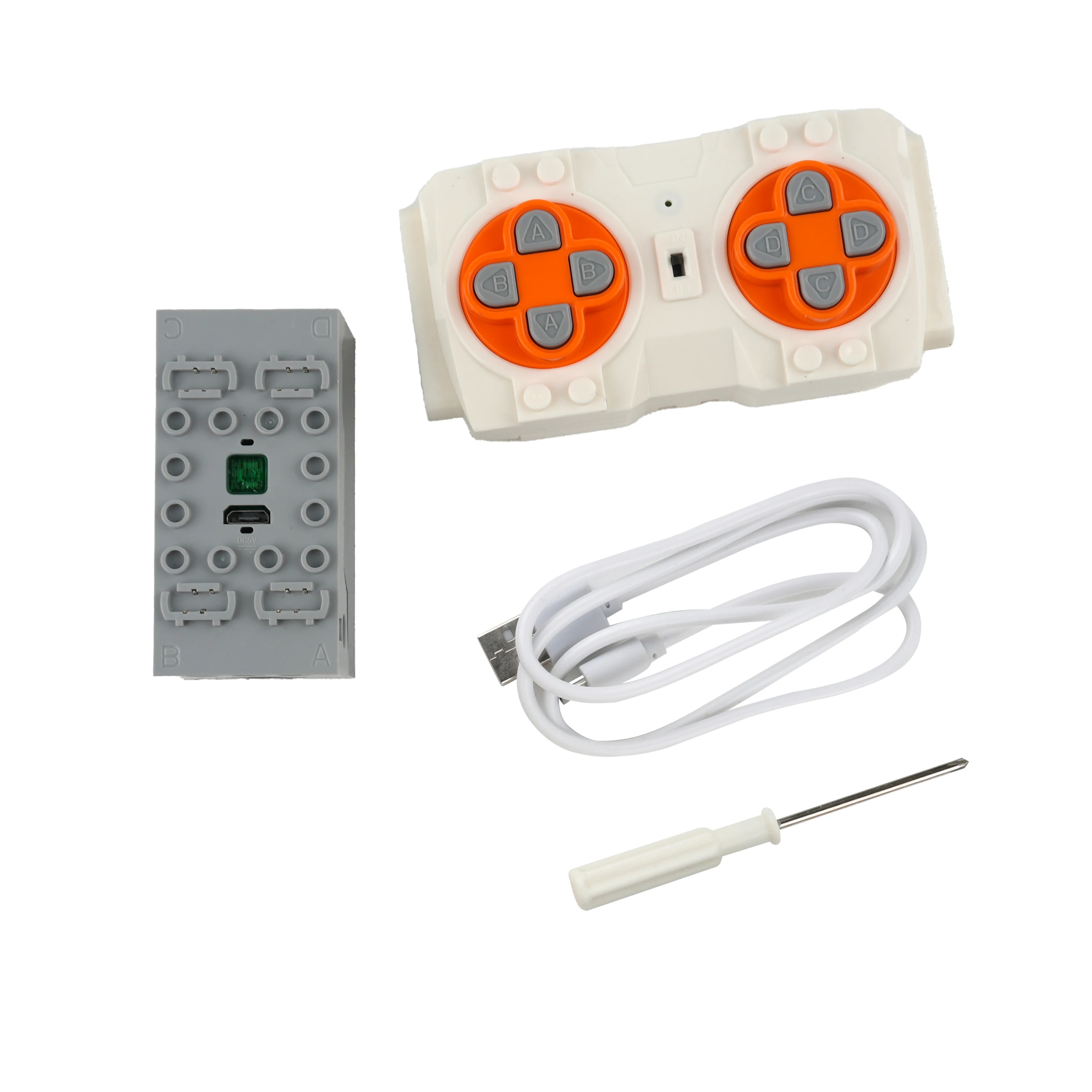 

Smart MOC RC Set - Rechargeable Battery & Bluetooth M Motor Speed Control APP for PF Building Blocks DIY Modification