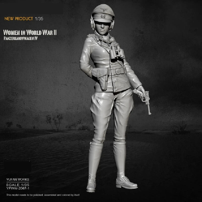 

1/35 Female Soldiers In War Zones Resin Model Figure Gk Micro Miniature 3d Printed White Model Toy Unassembled And Unpainted Kit