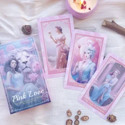 Cartas de Tarot de amor rosa profesionales genuinas, baraja de adivinación en inglés, francés, español, ruso, Oracle 78 para principiantes, alta calidad