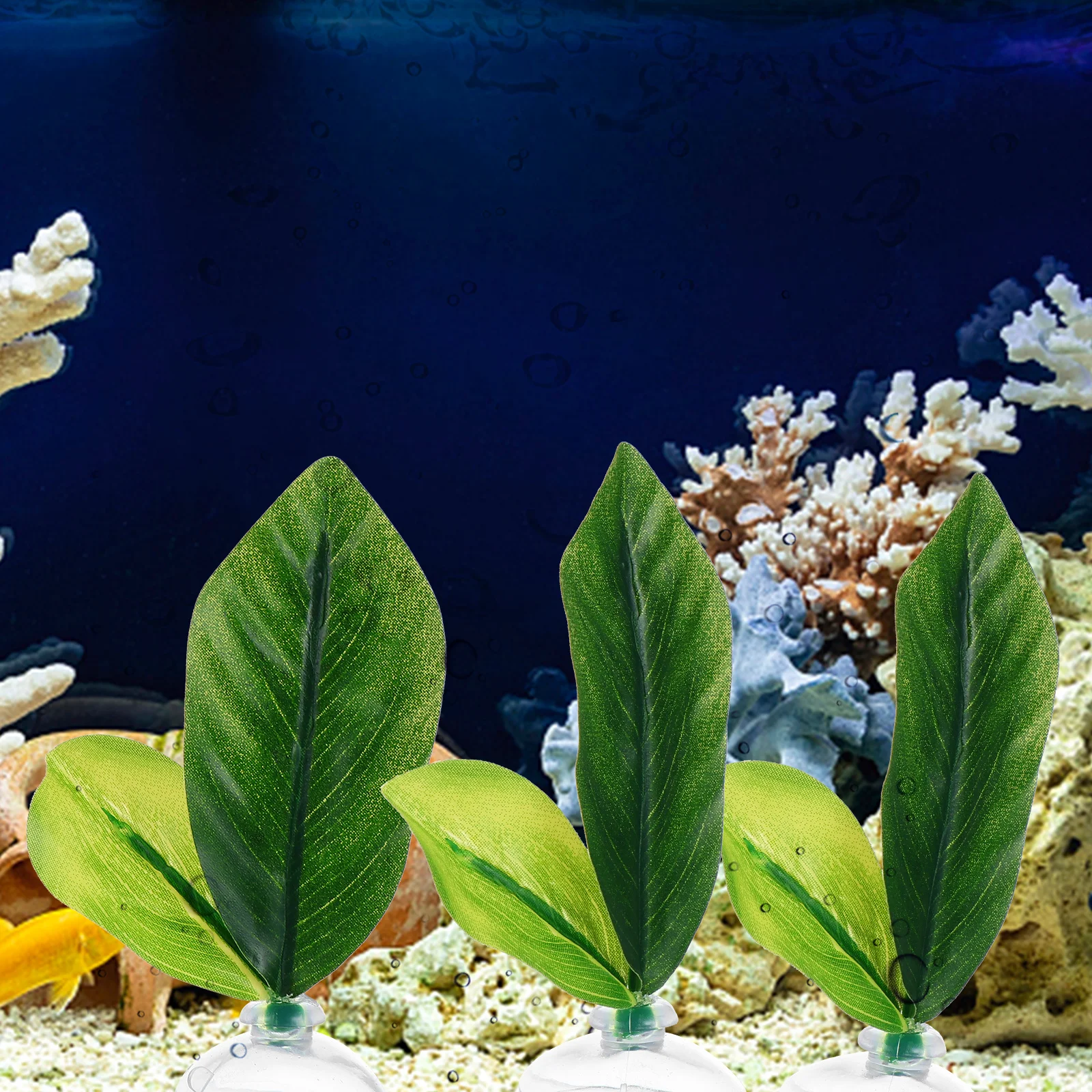 

4Pcs Simulation Aquarium Leaves Plastic Fish Tank Decoration Aquarium Ornament Landscape Artificial Leaves for Fish Tank