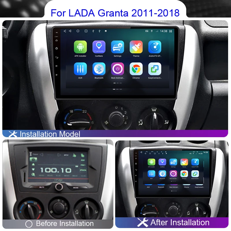 Roadwise 2 din Android Car Radio Multimedia For LADA Granta 2011 2012 2013 2015 2016 2017 2018 4G Wifi GPS DVD 2din DSP Carplay