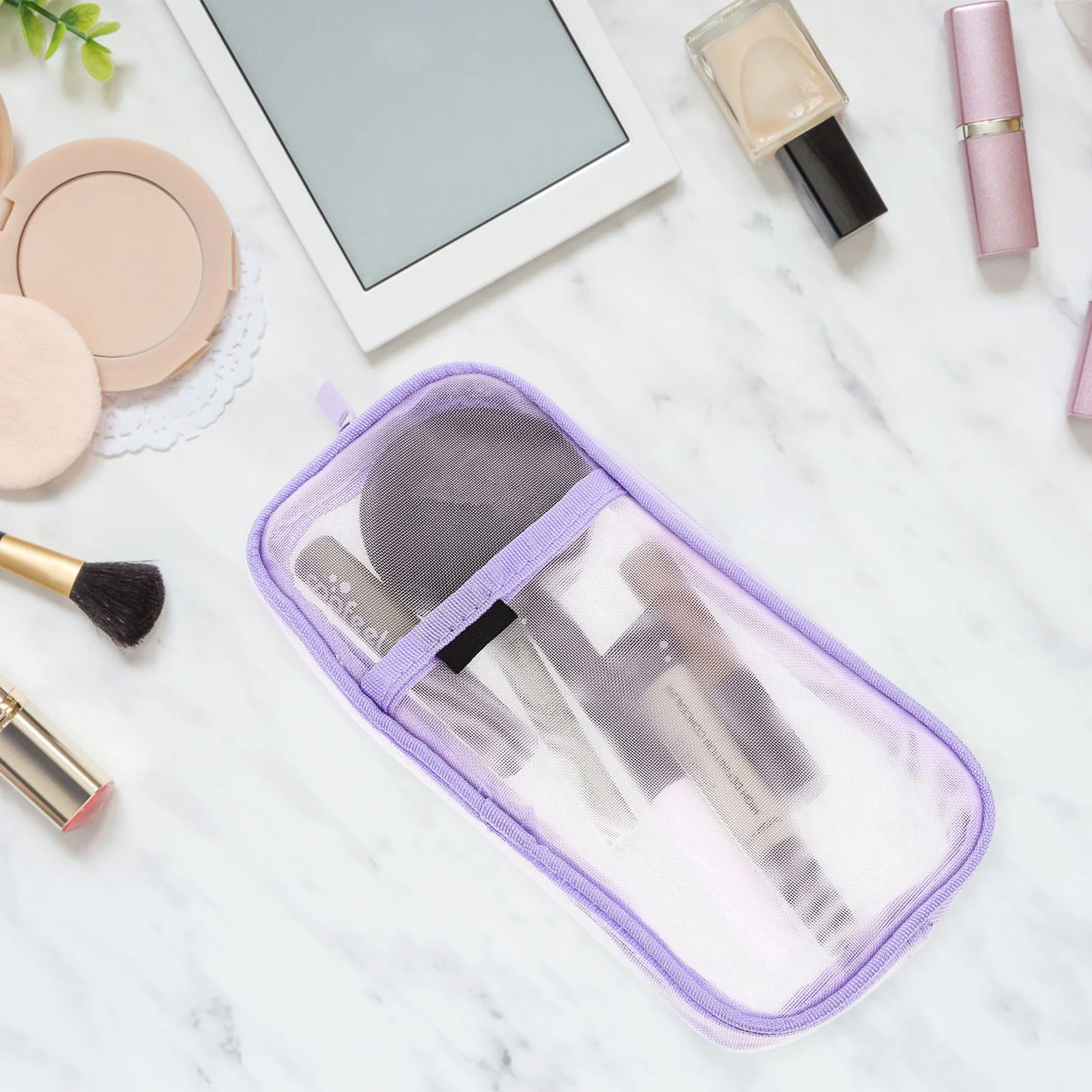 

Pencil Bag Large Capacity Durable Stationery Organizer Zipper Pouch For School Office Supplies Storage Mesh Pen