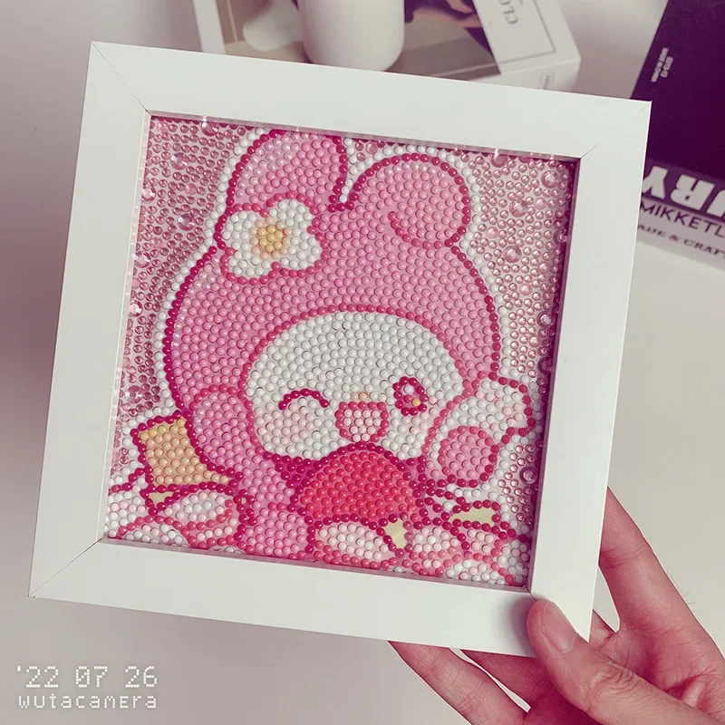 New Diamond Drawing Cute Cartoon Anime Kuromis Kerobis Full Circle Stick Diamonds Cross Stitch Children's Handicraft Wholesale