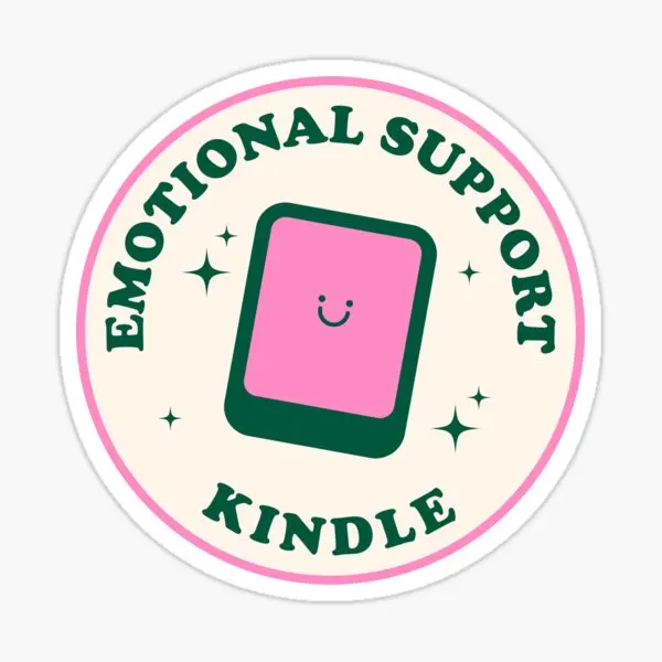 Emotional Kindle Pink And Green 5PCS Stickers for Window Car Cute Water Bottles Background Funny Room Decor Kid Anime Cartoon