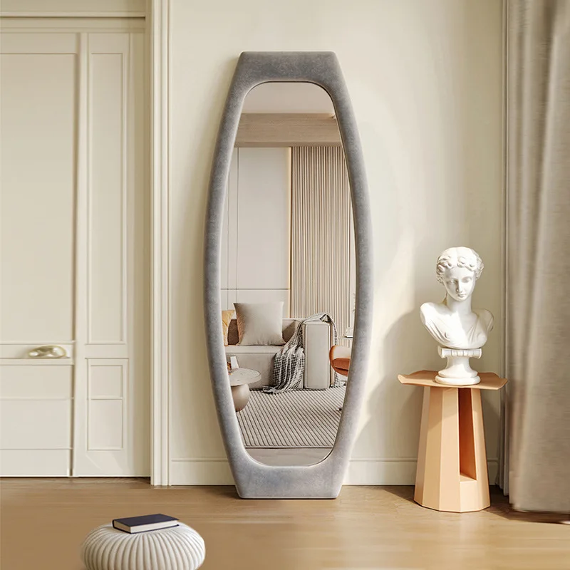 

Nordic Minimalism Full-length Mirror Cream Ins Style Hd Mirror Home Changing Mirror Clothing Store Fitting Mirror Size 160x60cm