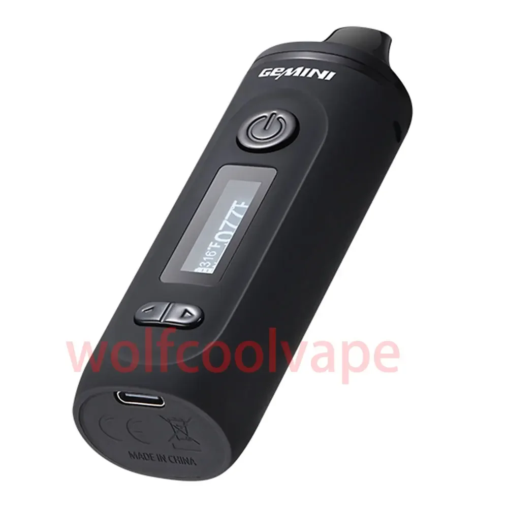 Выпарник для сухих трав Gemini, стартовый комплект для трав, аккумулятор, контроль температуры, OLED-экран, 2200 мАч, наборы электронных сигарет, ручек для вейпа