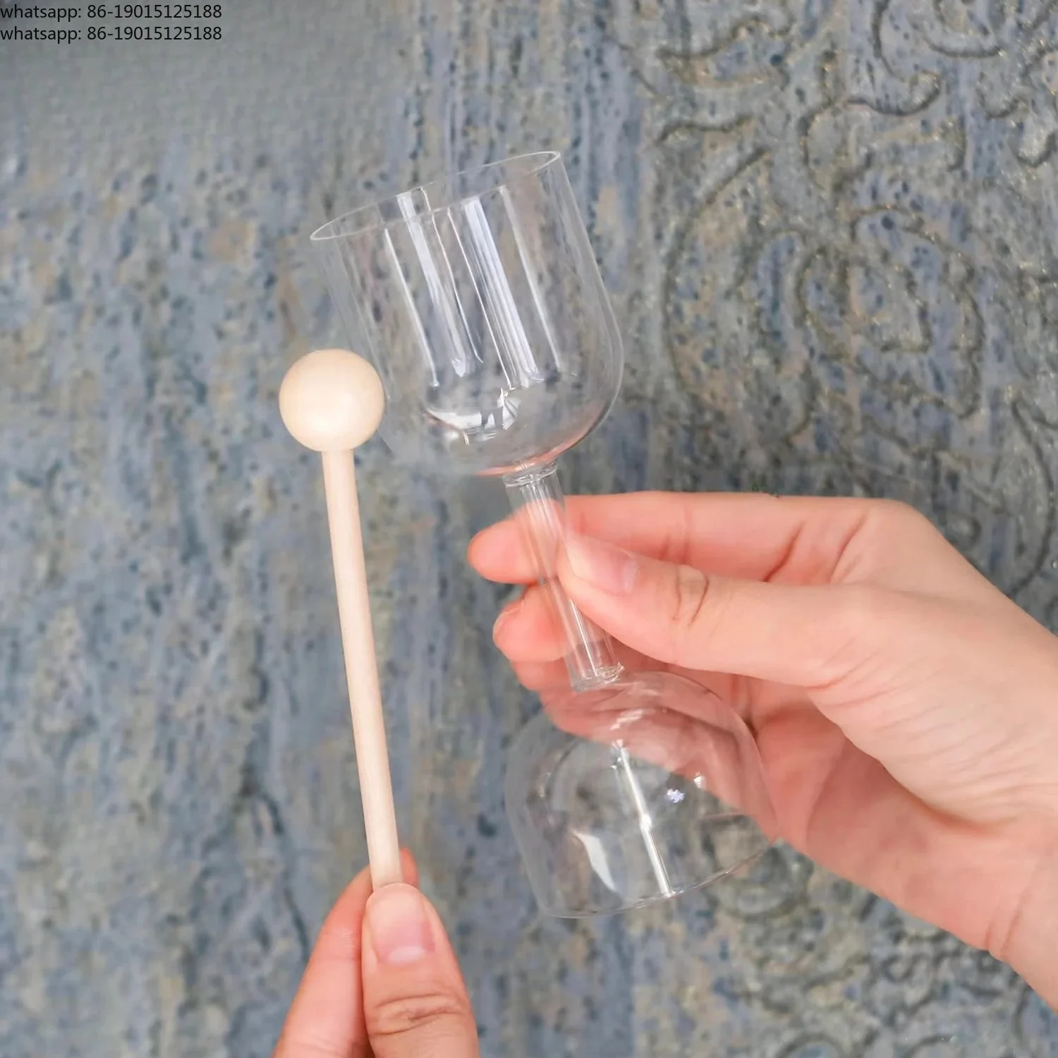 Mini Double-Headed Holy Grail Crystal Singing Bowl Crystal Meditation Sound Healing Kit