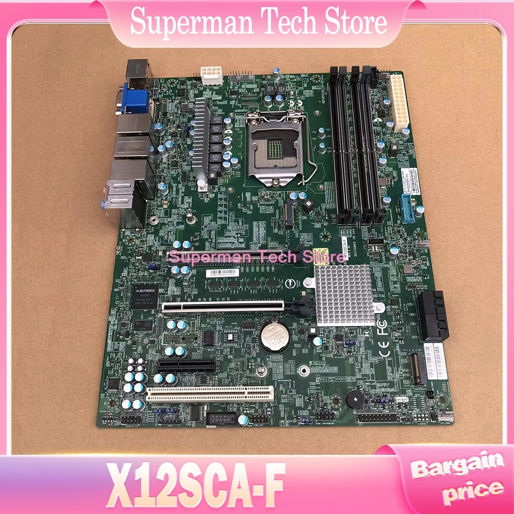 For Supermicro  Motherboard Single Socket LGA-1200 10th Gen Core i9 i7 i5 i3 DDR4 X12SCA-F