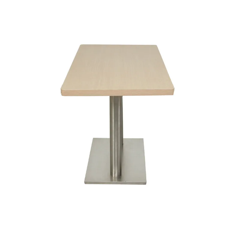 Modern simple rectangular school library reading room furniture dining hall wooden frame dining chair table