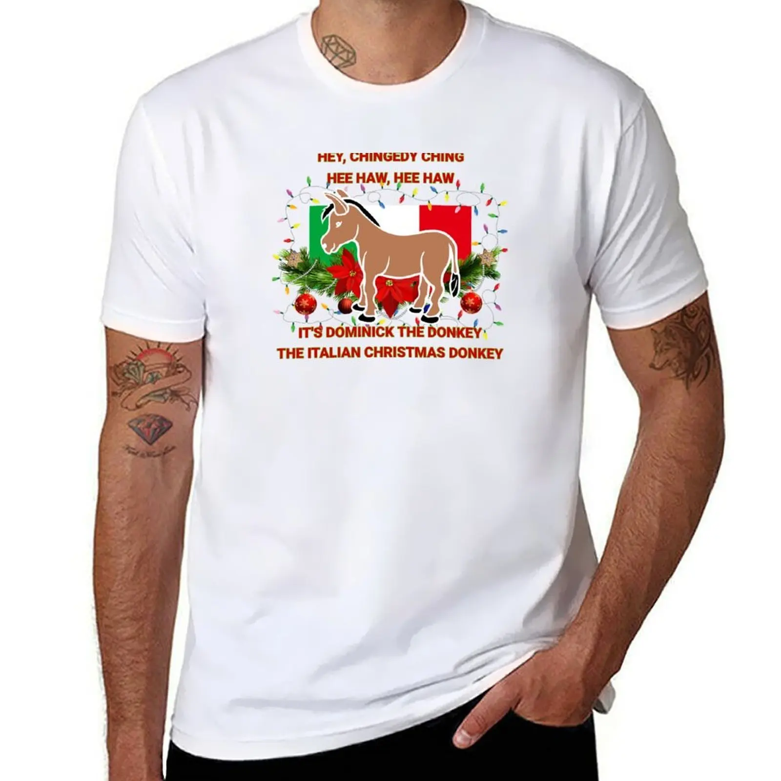 

Funny Christmas Gift Dominick The Italian Christmas Donkey T-Shirt t shirt personalised t shirts with prints T-Shirt