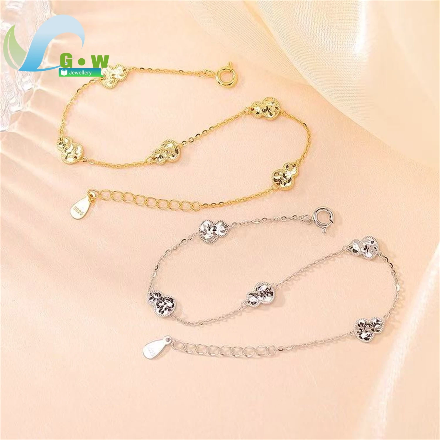 Sequin Gourd Bracelet Women Minimalist Thin Chain Wristband Elegant Jewelry Daily Wear Charm Gift For Her Girlfriend Wife