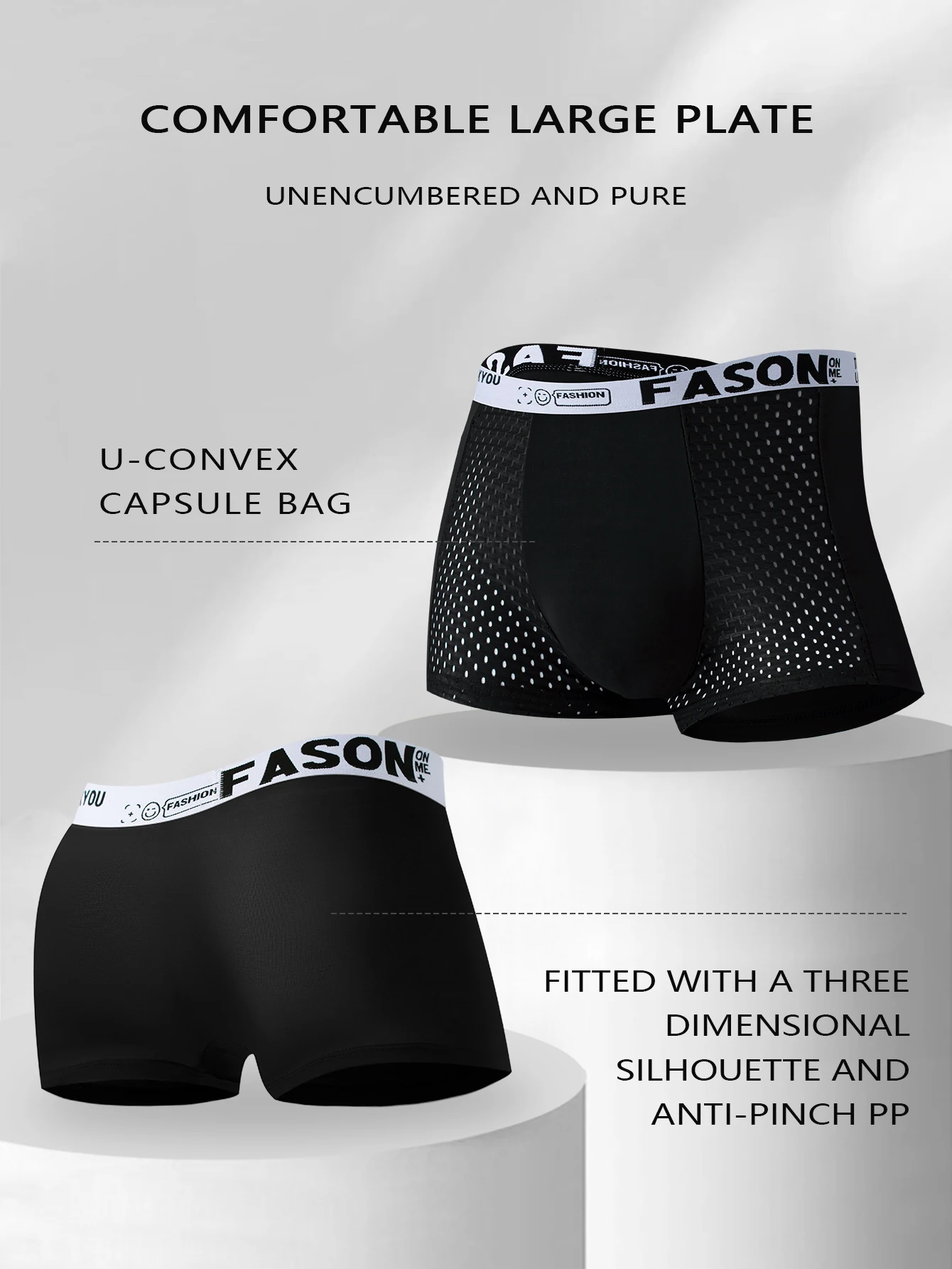 

Explosion 1 pcs of men's mesh underwear comfortable breathable boxer shorts fashion waist boys quadrangle pants pants