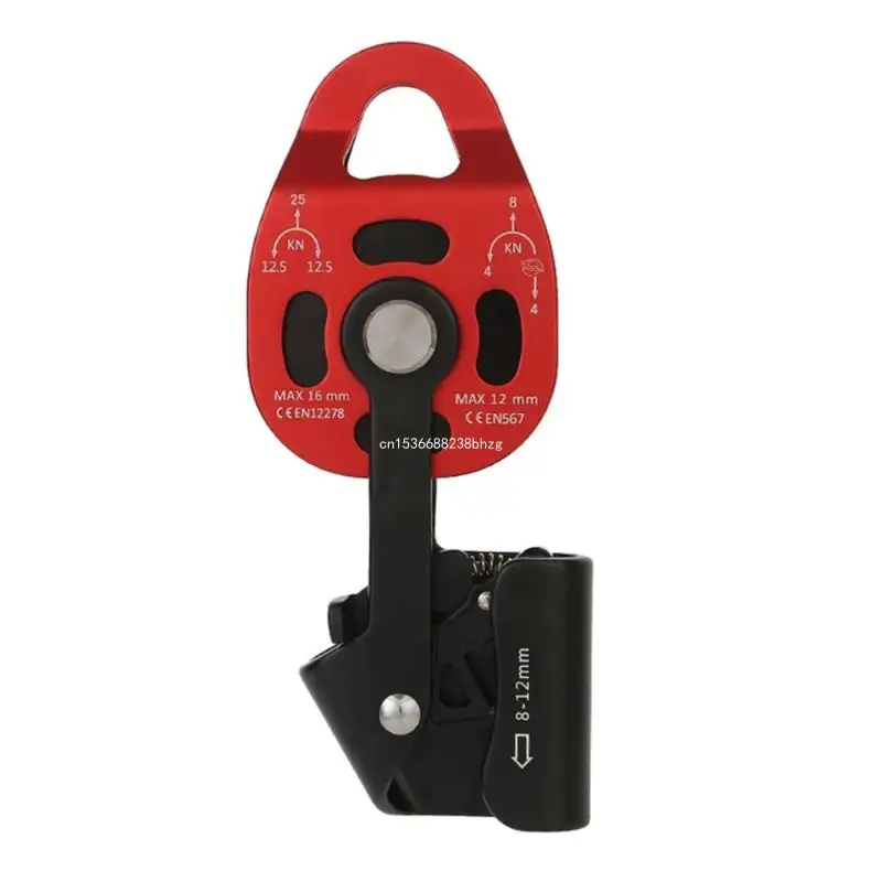 High Quality Aluminum Alloy with Ratchet Wheel One-way Pulley Heavy Objects Lifting Tool Pulley Blocks Device Ascenders Dropship