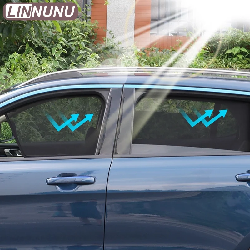 Linnunu for Lynk & Co 08 Em-P 2026 2025 Car Sunshade Magnetic Mesh Curtain Side Window Sun Shade Uv Protection Visor Accessories