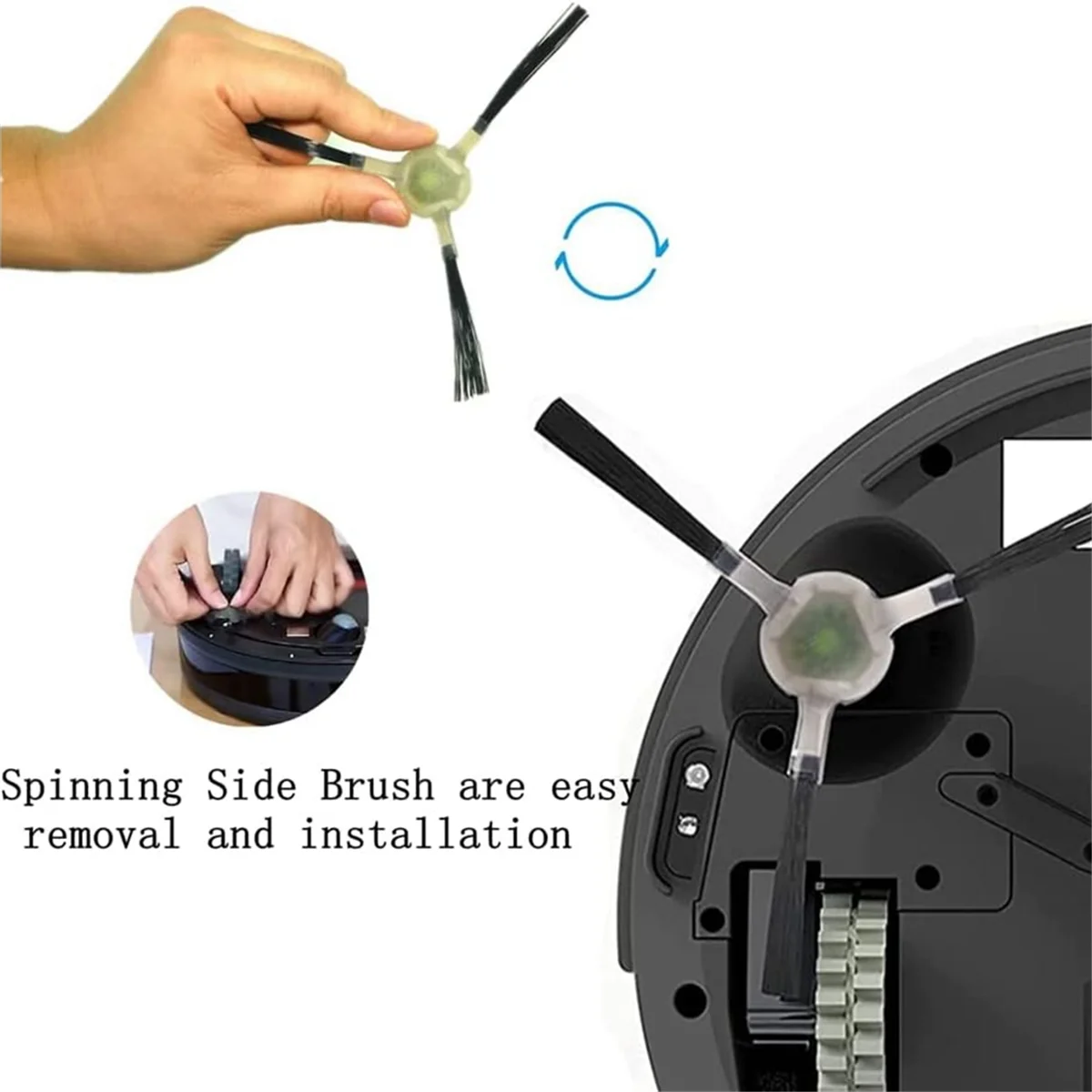 8PCS Replacement Parts for Lefant M210 M210S M210B M213 Vacuum Cleaner AccessoriesHEPA Filter Side Brush