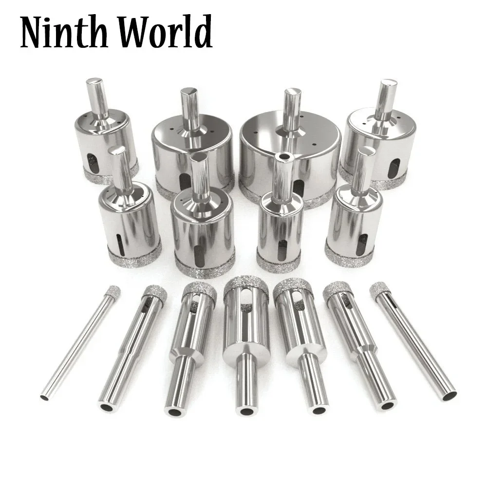 

2025 Лидер продаж, новинка, 15 шт., набор сверл с алмазным покрытием, набор сверл для плитки, мрамора, стекла, керамики, кольцевые пилы, сверла для электроинструментов 6 мм-50 мм