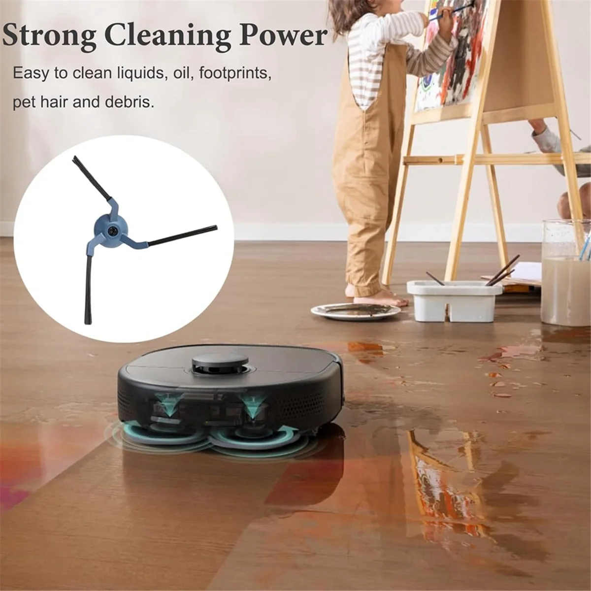 Top-rFor Eufy X10 Pro Omni Robot Vacuum Cleaner Side Brush Accessories Spare Parts 24