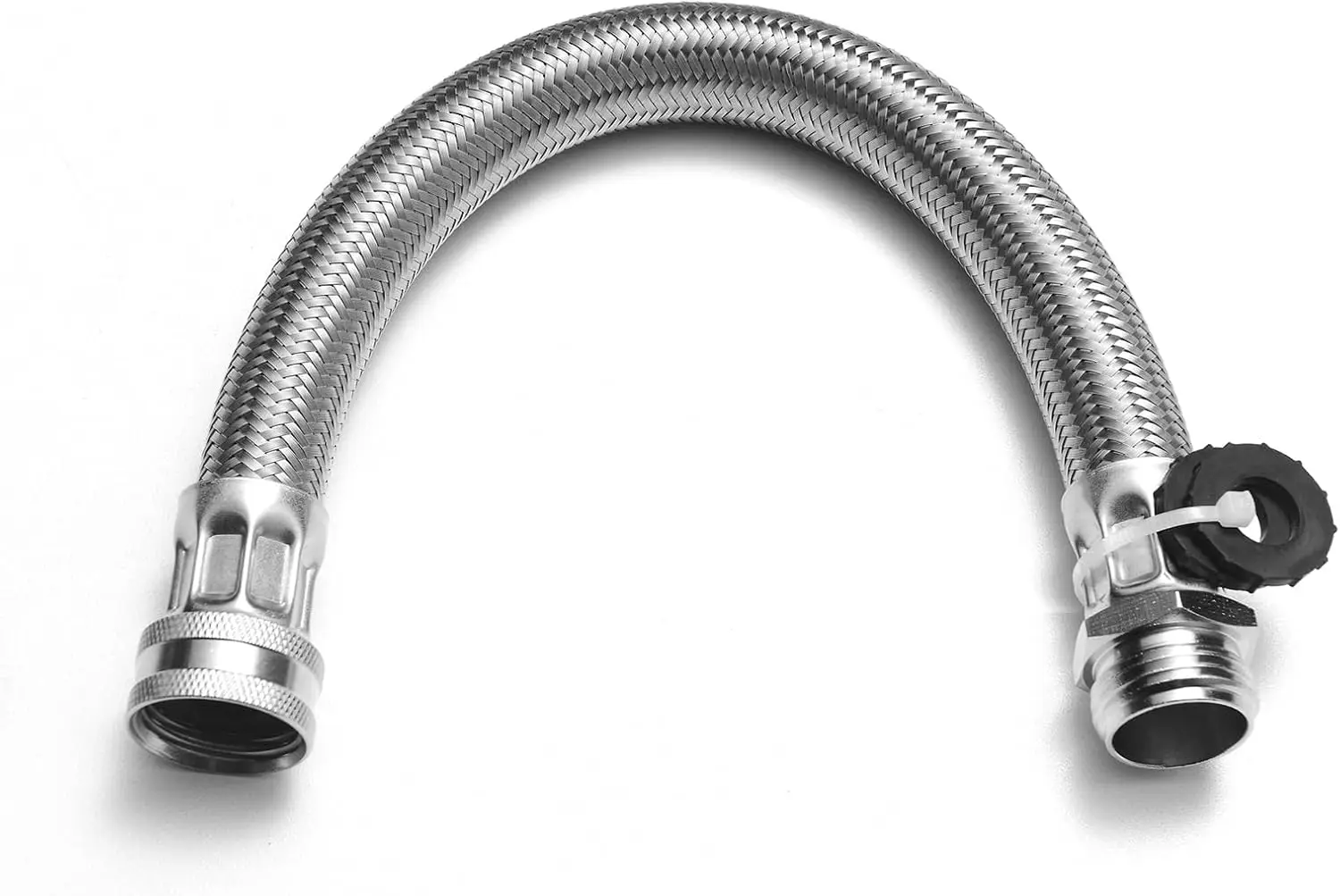 

Garden Hose Extender, Kink-Free Braided Stainless Steel Water-Inlet Hose (OD 0.87", ID 0.62")