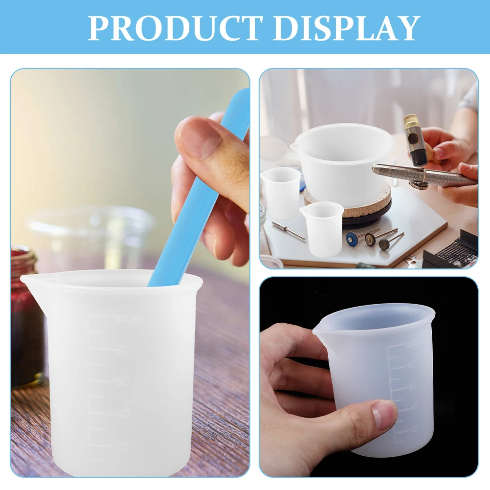 

1 set Measuring Cups Mixing Tools 100ml 600ml Silicone Stir Sticks DIY Resin Craft Supplies Jewelry Accessories