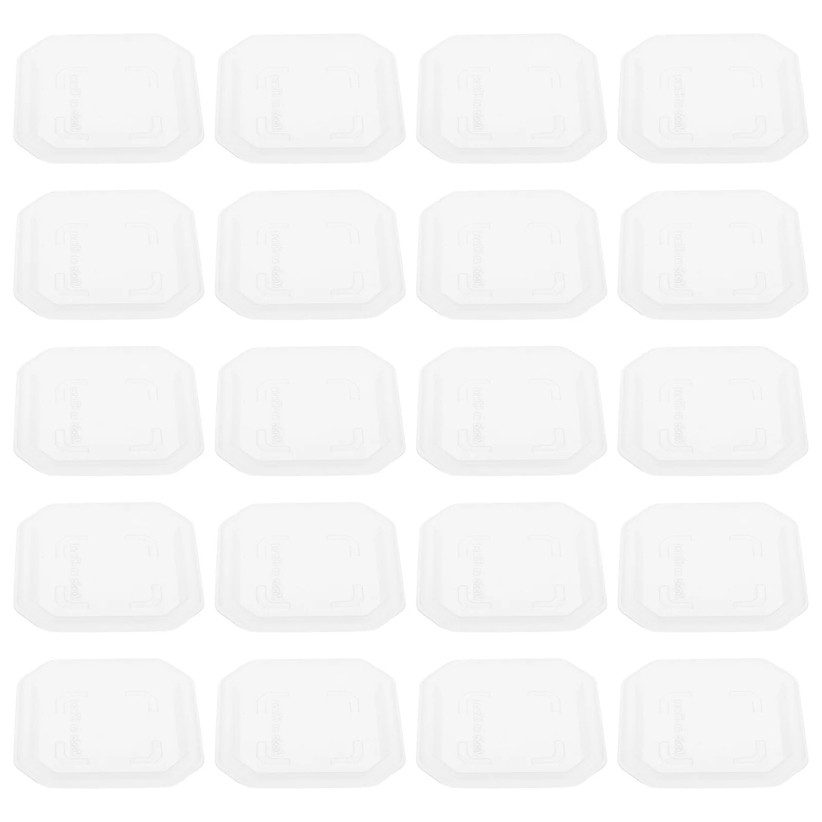 

20Pcs Thickened Flower Pot Tray Clear Square Plastic Saucer for Succulents Indoor Outdoor Plants Garden Drip Tray Plant Water