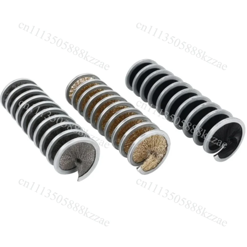 Special inner winding brush for rust removal, dust removal and cleaning, dust-proof spiral nylon wire steel wire spring brush
