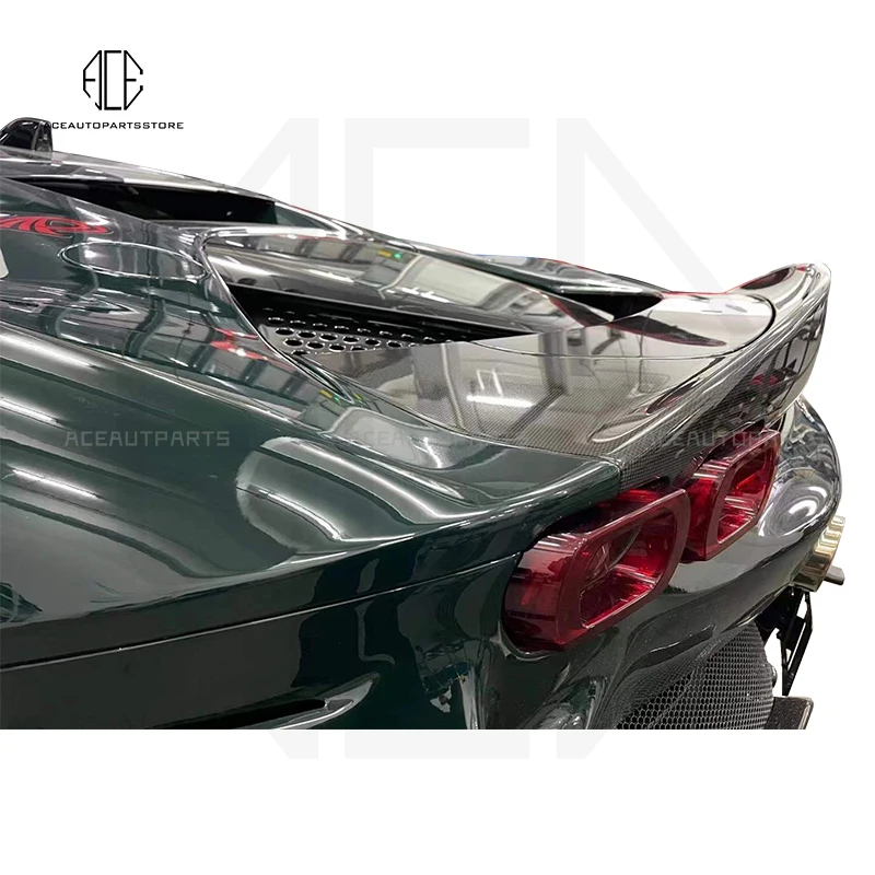 For Ferrari SF90 Advanced version style Matte Forged Dry Carbon Fiber Rear Wing  Car Body Kit