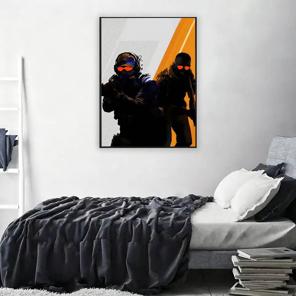 Cool Counter-Strike CS 2 Poster Wall For Sticky Decoration Waterproof Home Living Room Bedroom Bar