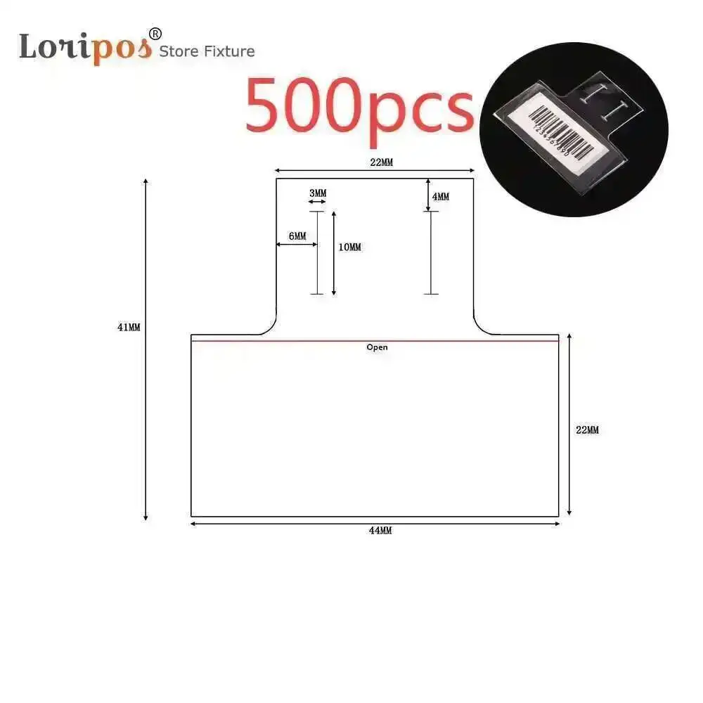 TOWNSBOX 500 Stück Brillengestell Preisschild Tags Abdeckung Kunststoff Hängeetikett Hülle Tasche für Brillen Brillen Sonnenbrillen 7