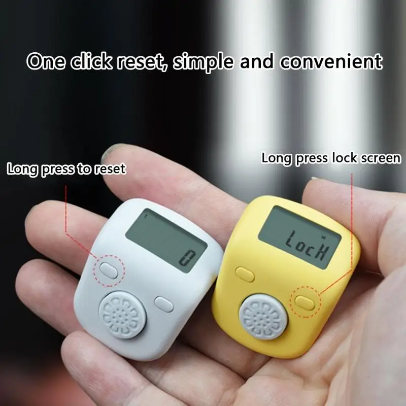Ergonomic Finger Worn LED Counter Digital Clickers Device for Golf score Sports 