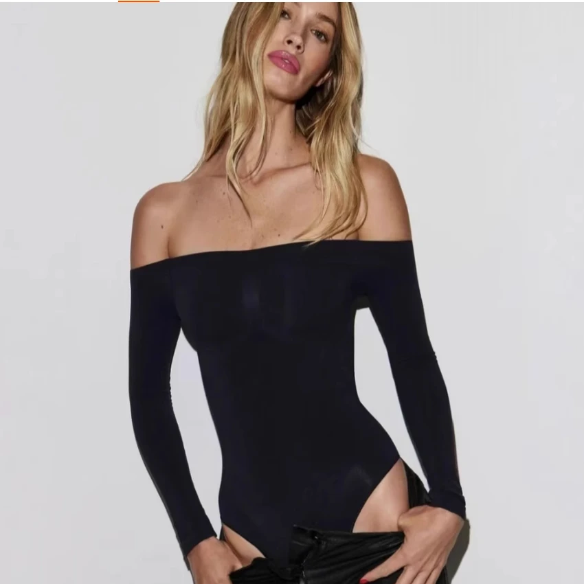 

Kardaian LIGHT ENTIAL oulder Bared Long Sve T irt Base irt Bodysuit Full Body Covering Bamboo Fiber Ladies Top