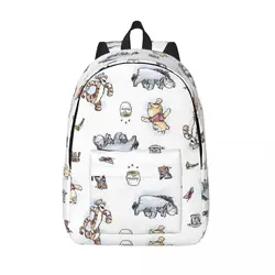 Pooh Bär Eeyore Tigger Freunde für Männer Frauen Schüler Schule Bücher tasche Leinwand Daypack Middle High College Wandern