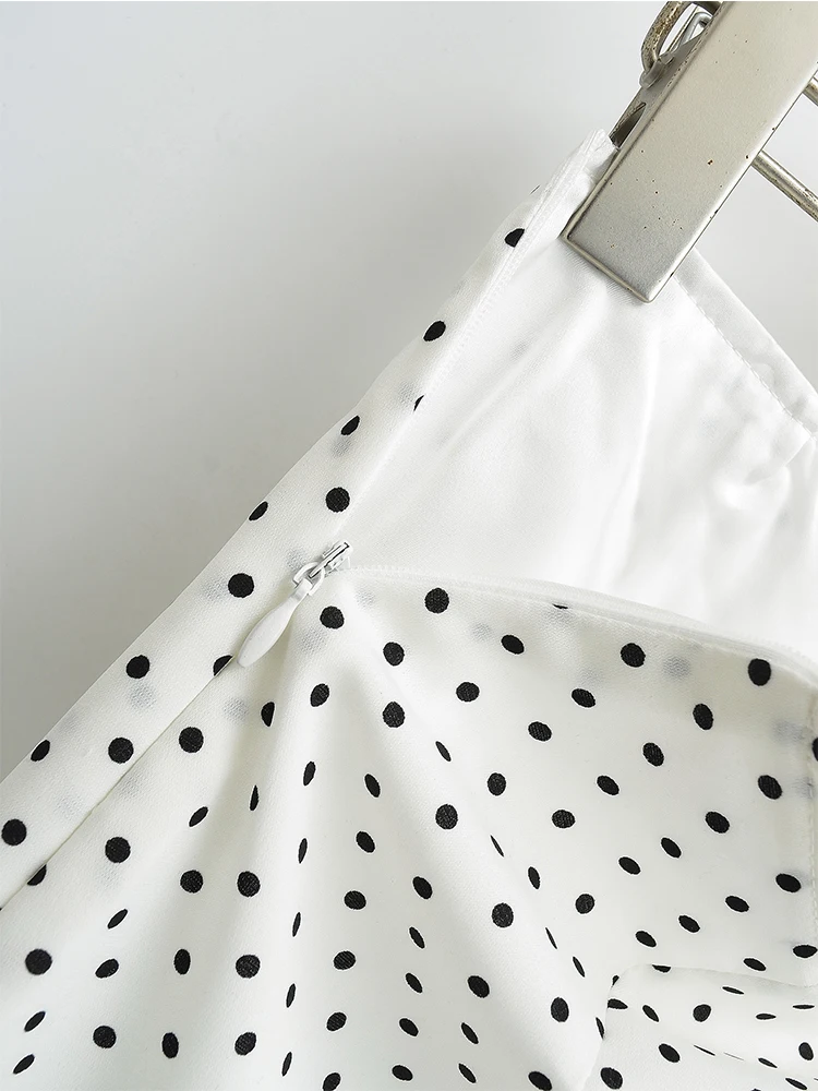 تنورة أمريكية كلاسيكية منقطة عالية الخصر على شكل حرف A تنورة نسائية بتصميم Sense Ba Slit تنورة تنحيف للتنقل Sle Summer Coll...