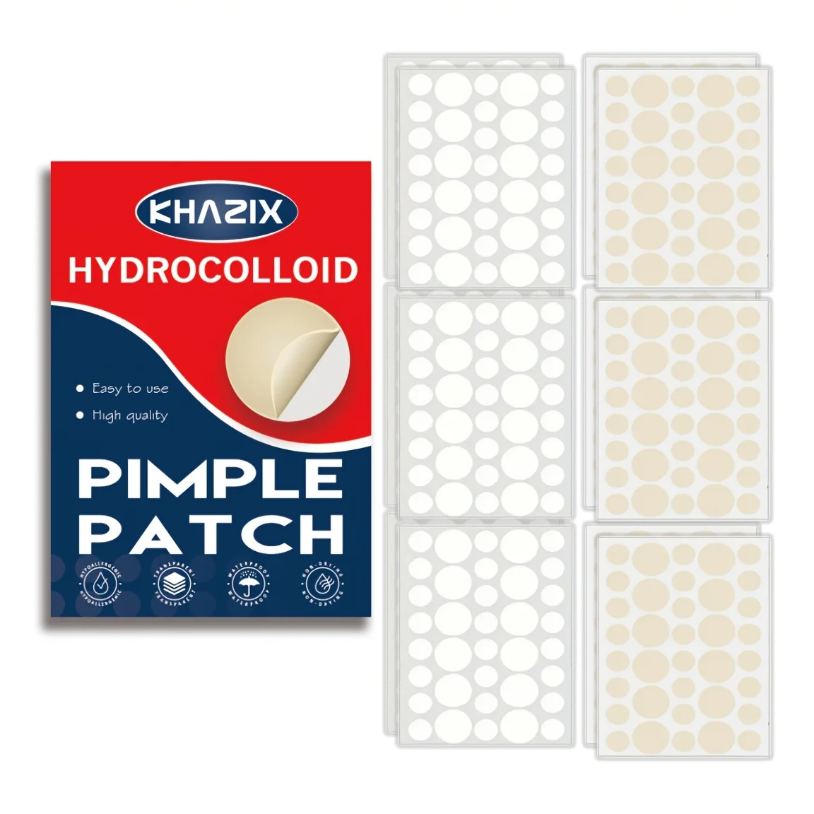 

36pcs Hydrocolloid Acne Patches - Absorb Pus & Oil, Reduce Redness, Invisible Fit for All-Day Wear.