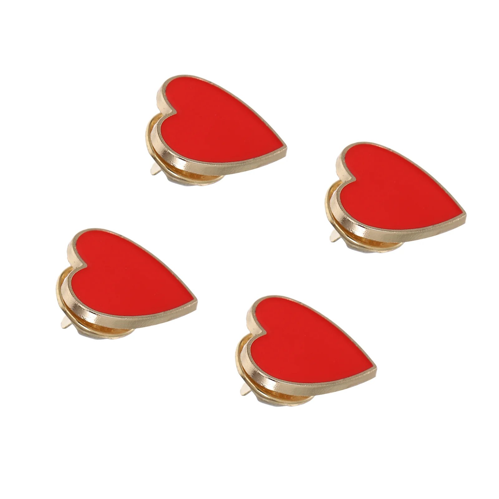 

4 Pcs Love Brooch Heart Collar Pin Party Dressing Shirt Clip Alloy Clothing Creative Breast Decoration