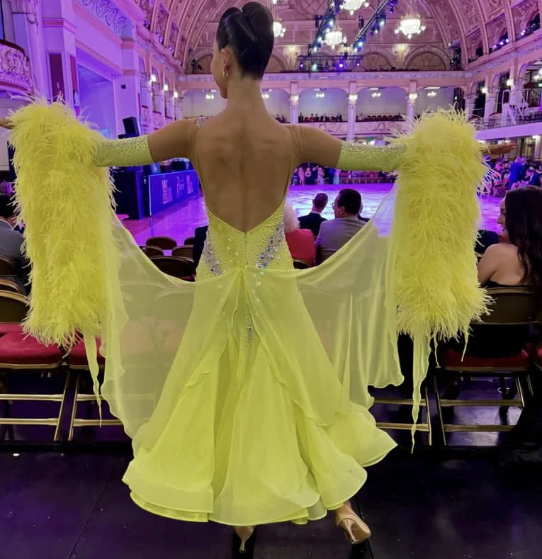 New Competition ballroom Standard dance dress dance clothing stage wear Women dance dress