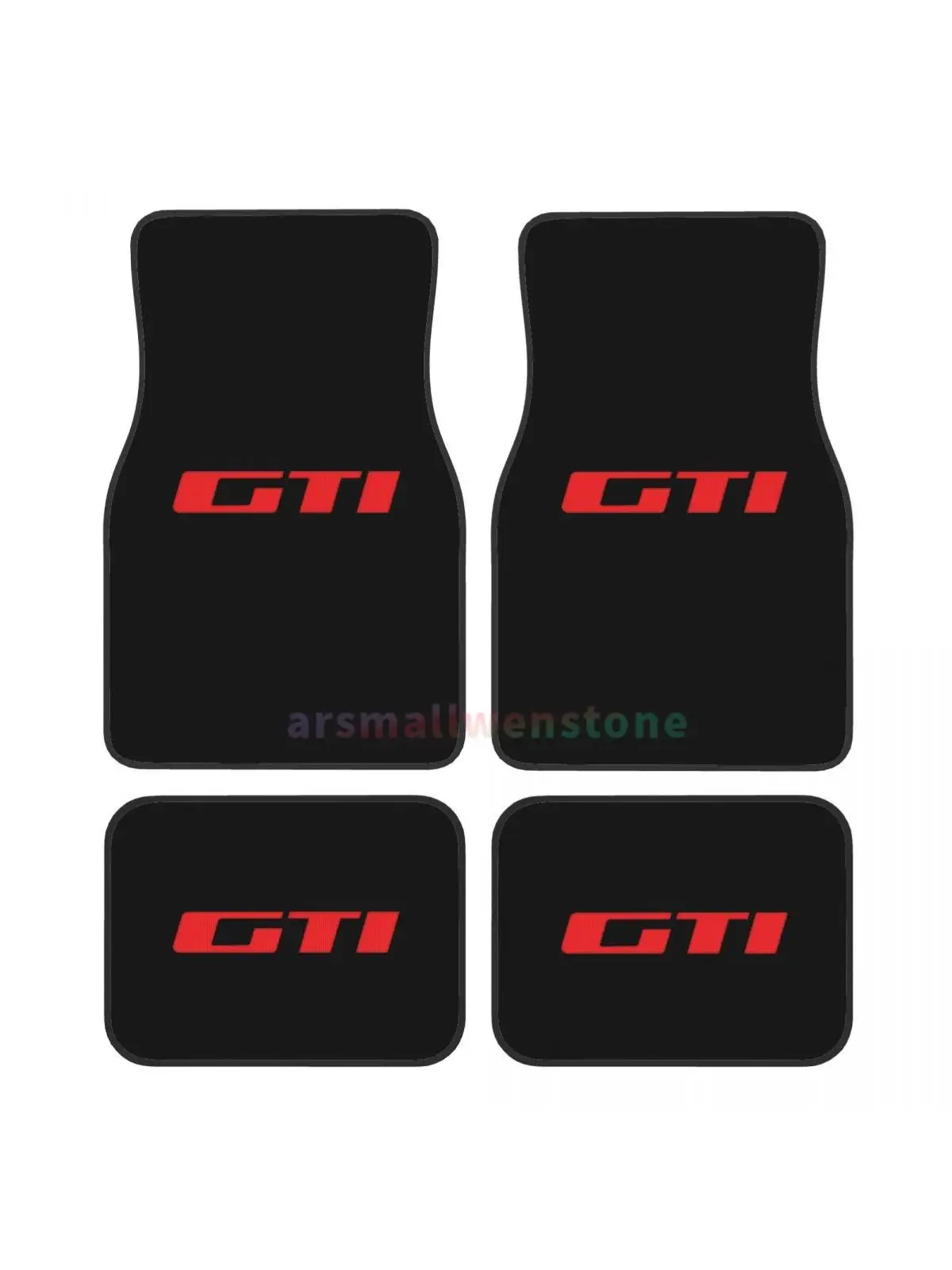 GTI 4 alfombrillas para el suelo l coche terciopelo cristalino para mujer, alfombrilla antiincrustante para el suelo l co