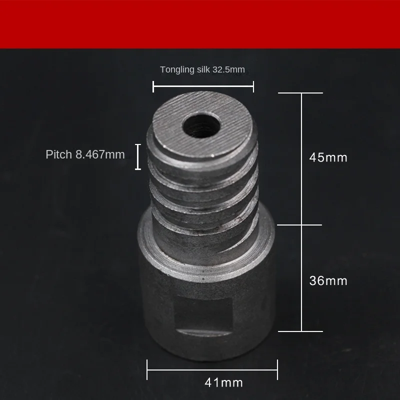 Evita la rosca: adaptador M22 para broca de núcleo de diamante. Distancia de rosca del eje de salida del taladro de diamante, 8.467mm Unión rotativa