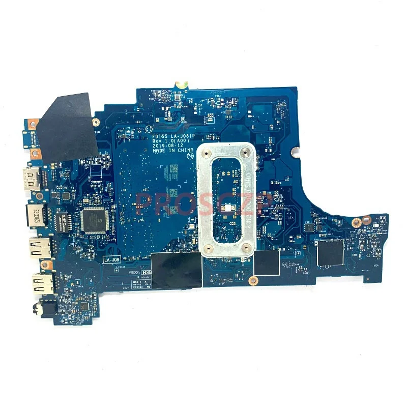 Imagem -04 - Placa-mãe do Portátil para Dell 5593 Cn07tkj3 07tkj3 Cn-047mf0 047mf0 Fdi55 La-j081p com I31005g1 I5-1035g1 Cpu 100 Testado Bom