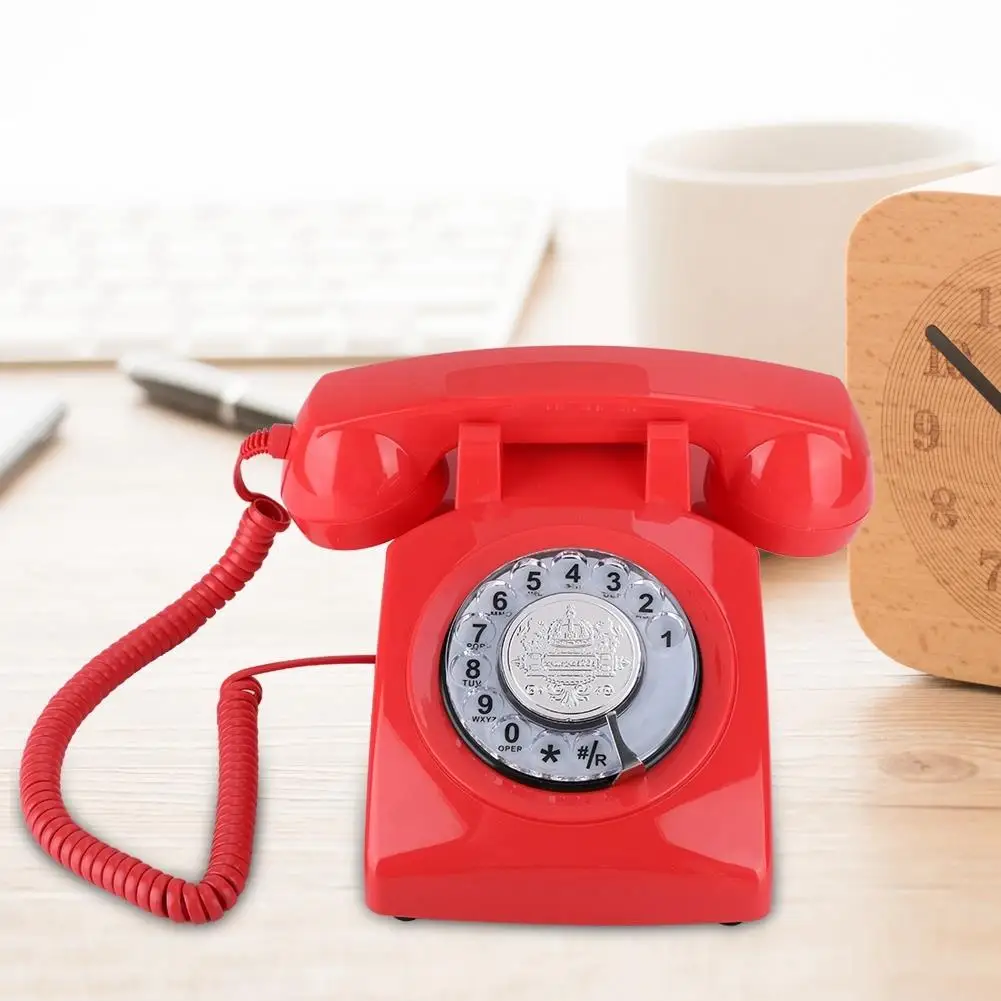 Vintage Rotary Dial Desk  - Retro Landline Telephone for Home Decor