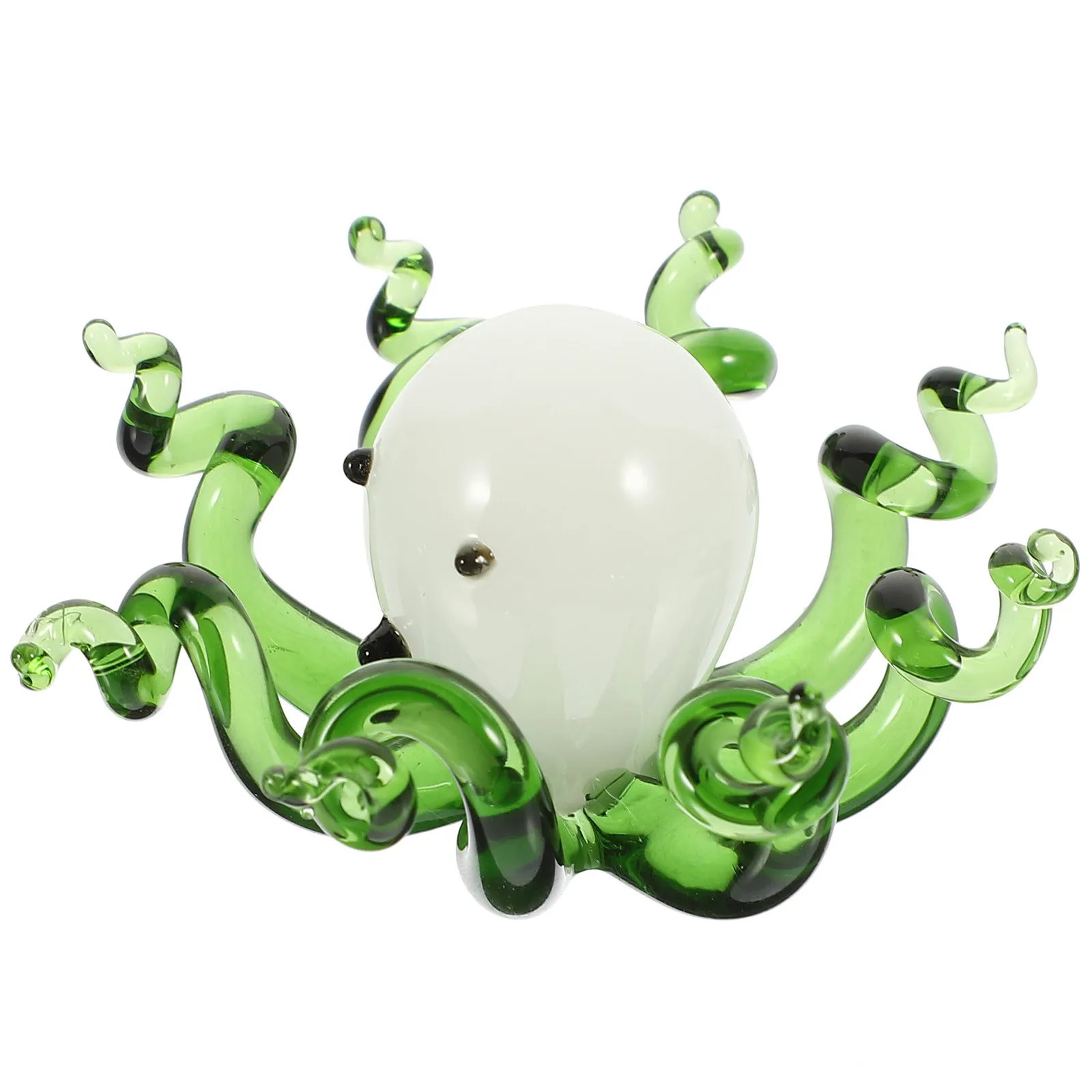 

Mini Glass Octopus Decor Ornament for Table Desktop Garden Home Office Indoor Outdoor Decoration Small Animal Craft