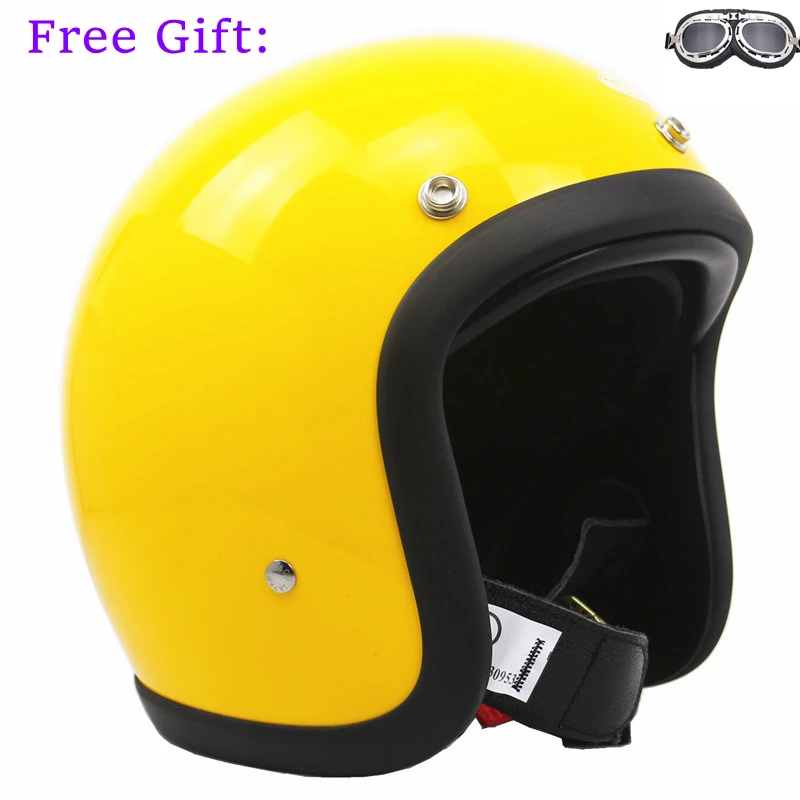 

TT&COCASCOS Open Fiberglass Unisex Helmets 3/4 Motorcycle Chopper Bike Helmet Open Face Vintage Motorcycle Helmet Free Shipping