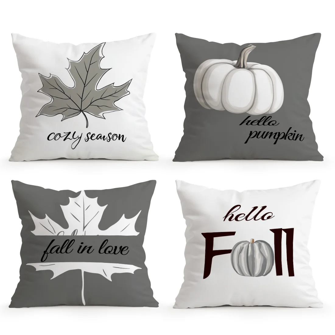 Hello Pumpkin Cushion Pillowcase Printed Polyester 45x45cm Throw Pillowcover Decorative Sofa Cushion Pillowslip Home Decor
