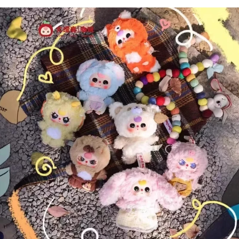 

Kawaii Baby Three Cutie плюшевая слепая коробка из натуральной виниловой сумки с подвеской, серия кукол, модная игровая игрушка, украшение, кукла, подарки на день рождения