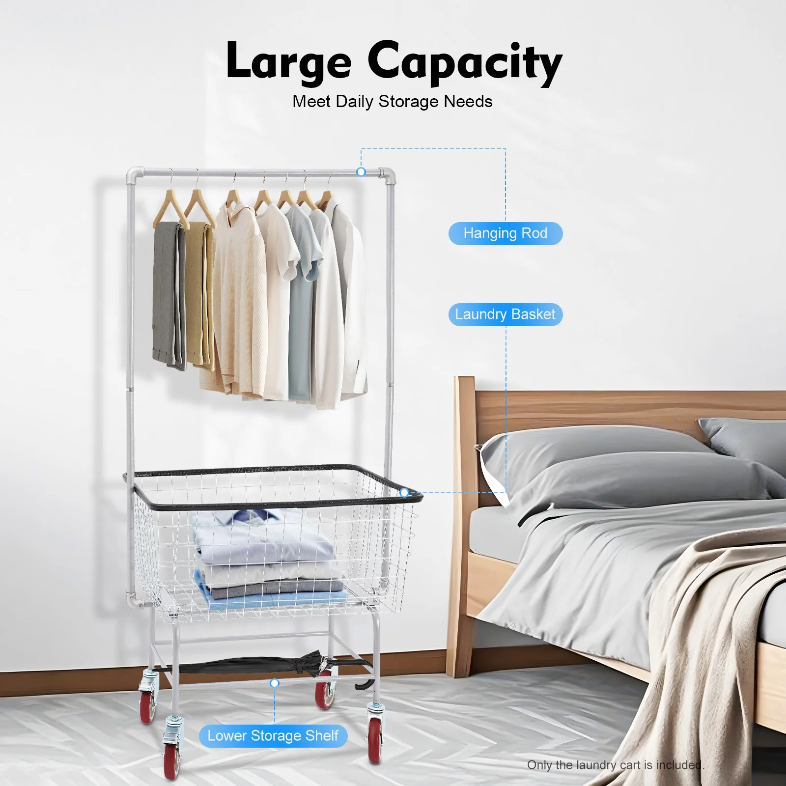 

Steel Wire Laundry Cart Laundry Basket With Wheels Laundry Basket Cart For Home