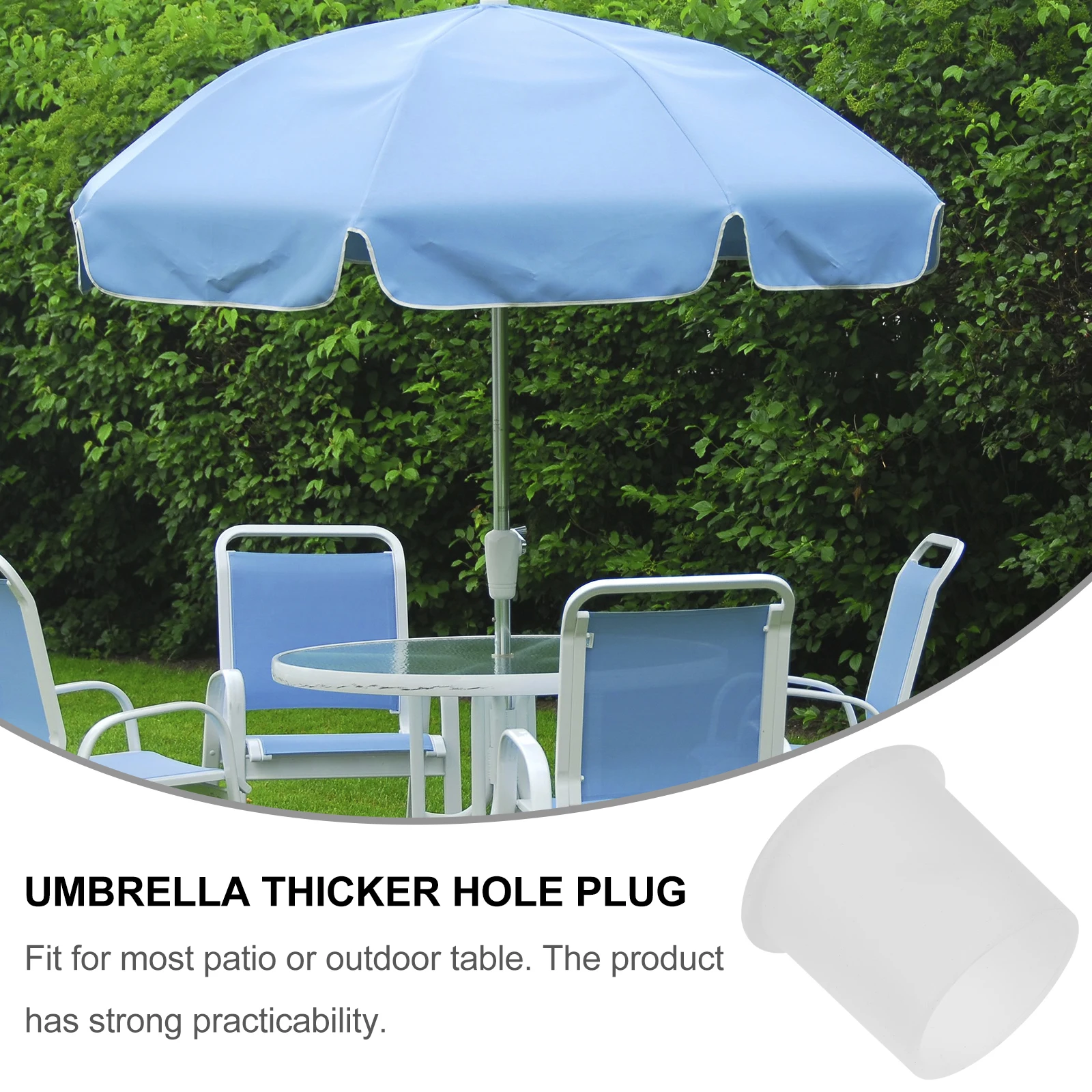 

Umbrella Hole Plug Silicone Sturdy Durable Patio Table Outdoor Ring Thicken Parasol Cover Prevent Scratches Reduce Swaying Easy