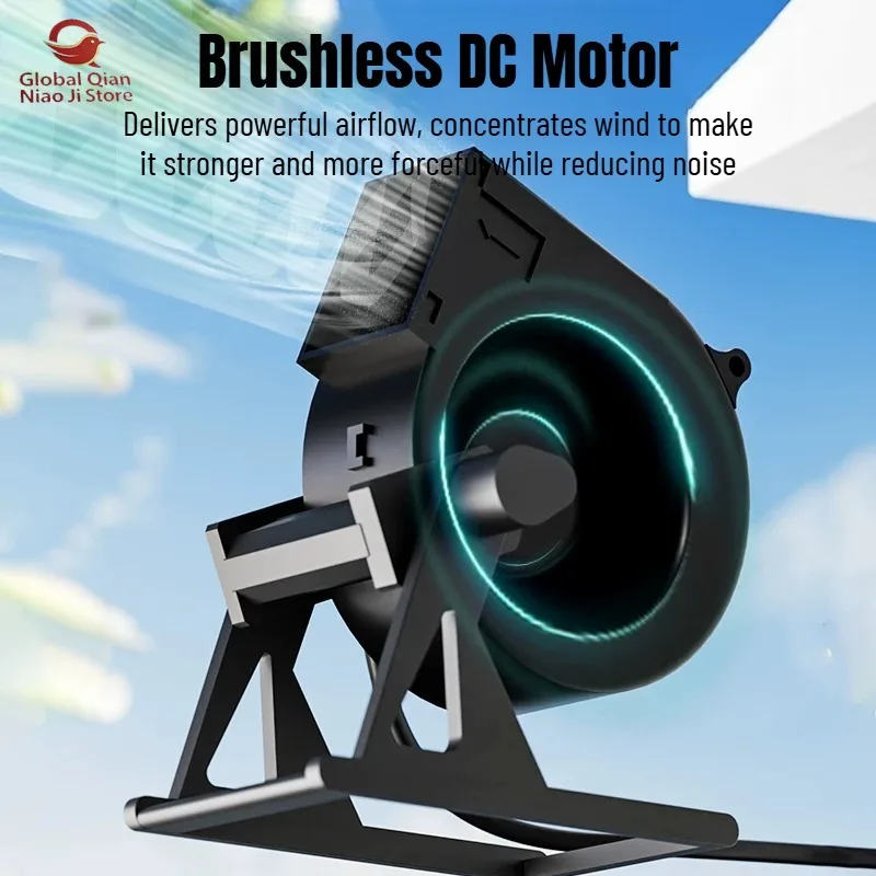 Stepless Speed Regulation Blower, Small Portable Electric Fan for Student Dorm Bedside & Office Desks, Mini Table Fan