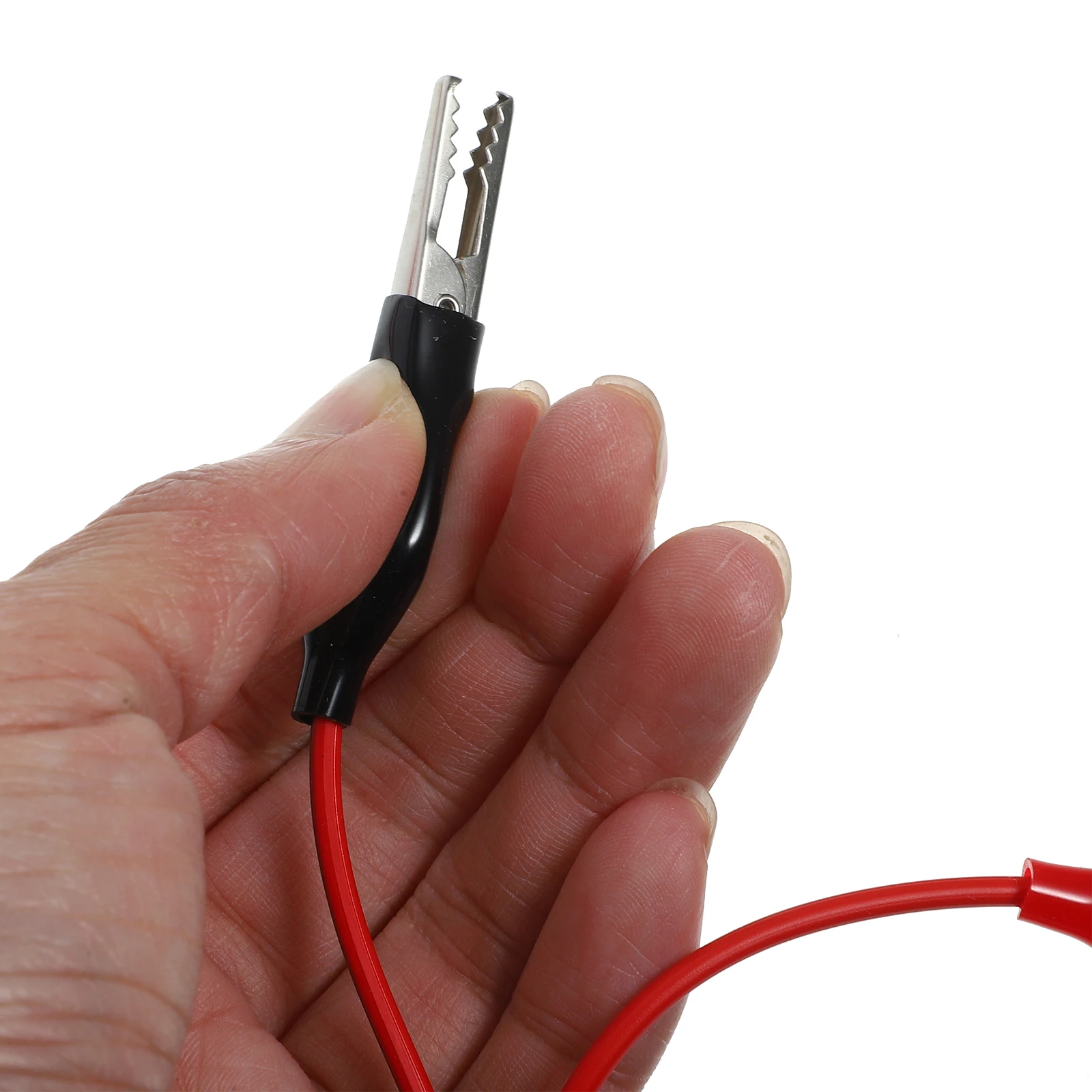 

2Pcs Crocodile Clamp Wire Double Head Insulated Test Leads Alligator Clips Red Black Jumper Wires Electrical Equipment Products